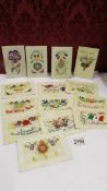 A good lot of silk embroidered WW2 postcards.