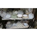 A good lot of dinnerware including Royal Doulton, Minton, Noritake, Grindley etc.