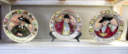 3 Doulton series ware plates, The parson,