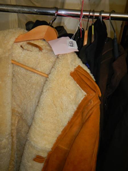 A quantity of large jackets including one sheepskin and a Taybury wax jacket, various sizes. - Image 2 of 2