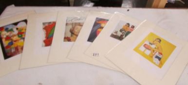 Collection of 8 pop art prints circa 1990s artist's include Mel Ramos, Richard Lindner, Jim Dine,