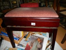 An adjustable piano stool