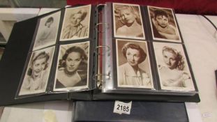 Two albums of female movie star postcards including Grace Kelly, Marilyn Monroe,