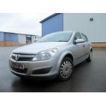 A 2009 Vauxhall Astra, 1.6 petrol, Manual, silver with black/grey interior. No tax, MOT or log book