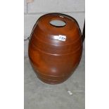 An old stoneware barrel.