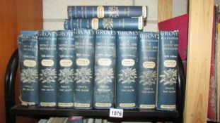 Volumes 1 - 9 and supplementary volume of Groves Dictionary of Music and Musicians, 5th edition.