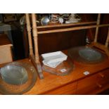 A quantity of decorative glass dishes in various sizes, a glass fish server and 2 Ensign dishes.