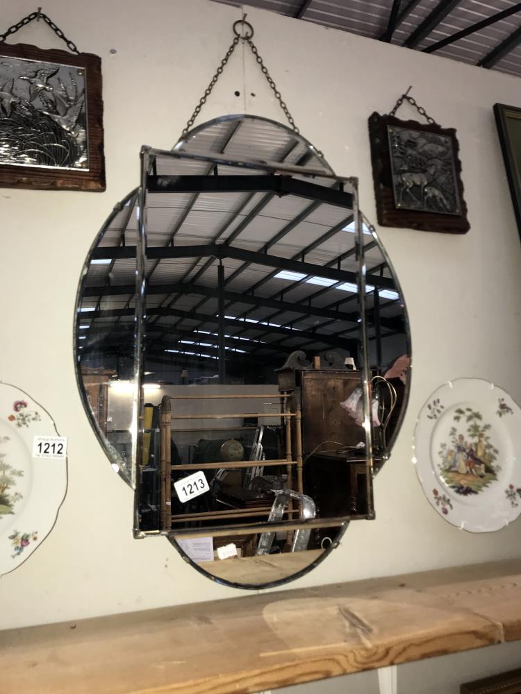 An art deco mirror size 66cm x 49cm approx.