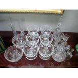 A quantity of glassware including set of 6 dessert dishes