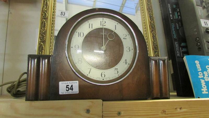 An old mantel clock.