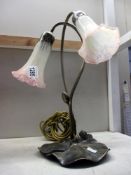 An art nouveau style Lily pad table lamp