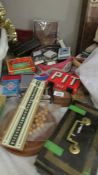 A mixed lot of games, match boxes etc.