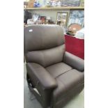 An electric recliner chair.