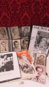 A collection of Alan Ladd postcards, Alan Ladd press cuttings, Alan Ladd photographs etc.
