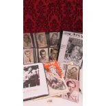 A collection of Alan Ladd postcards, Alan Ladd press cuttings, Alan Ladd photographs etc.