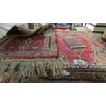 2 prayer rugs and a doll house rug.