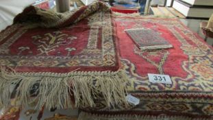 2 prayer rugs and a doll house rug.