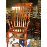 A Victorian high back carver chair (back loose).