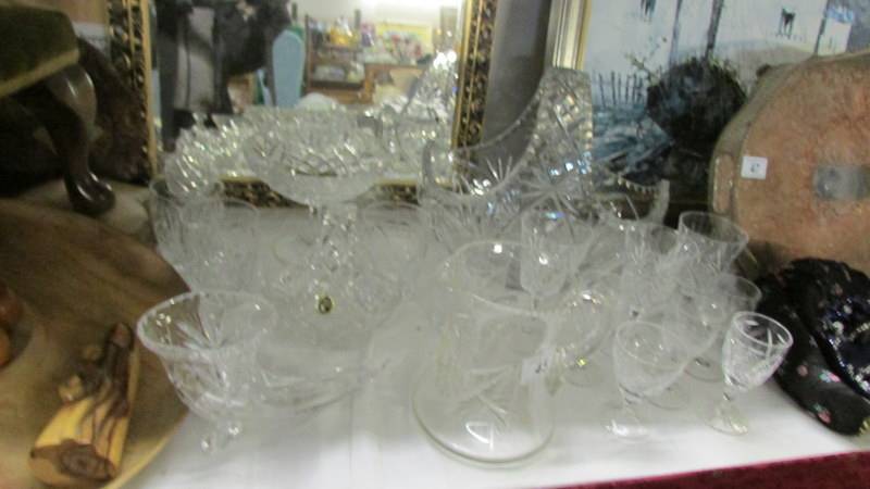 A mixed lot of cut glass including Edinburgh crystal etc.