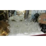 A mixed lot of cut glass including Edinburgh crystal etc.