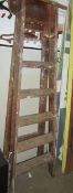 A wooden step ladder.