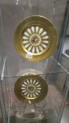 A pair of Aynsley plates hand decorated with fruit