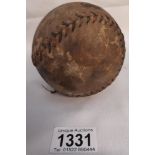 A vintage leather ball