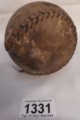 A vintage leather ball