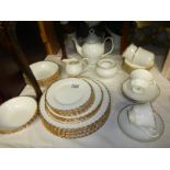 A quantity of white dinnerware by Richmond etc.