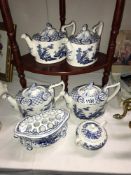 4 old Chelsea Furnivals Ltd. tea pots Rd. No.