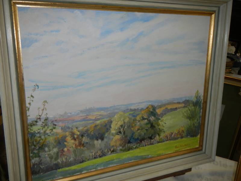 4 good oil and watercolour paintings. - Image 4 of 5