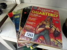 Sci-Fi comics and books including science fiction quarterley 1,