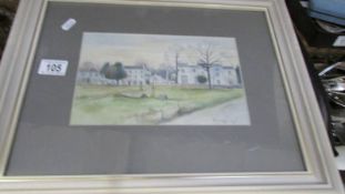 A framed and glazed watercolour.