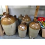 6 earthenware jugs,