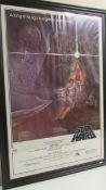 A framed and glazed Star Wars A New Hope, 1977, one sheet style A poster.