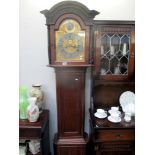 A fine German Grandfather clock with metal & gilt face