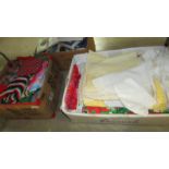 2 boxes of assorted textiles.