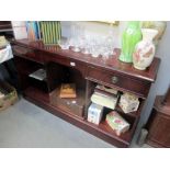 A mahogany hall sideboard/display piece.