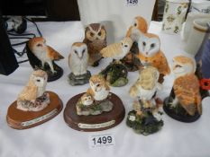 10 owl figures