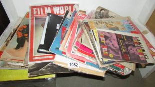 A collection of vintage film and movie magazines and ephemera including Hollywood Screen Stars,