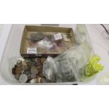 A mixed lot of world and Irish coins, mainly modern but some earlier examples.