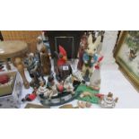 A mixed lot including animal figures, Chinese figures etc.