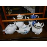 5 vintage tea and coffee pots