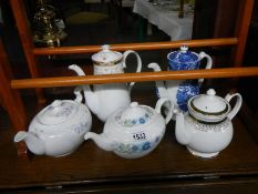 5 vintage tea and coffee pots