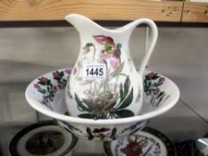 A Portmeirion jug and bowl set