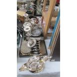 A mixed lot of silver plate.