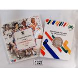 Commonwealth games commemorative Â£2 coin 1986 and a bicentennial memento coin for school students