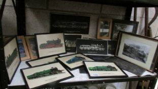 A mixed lot of railway related plaques etc.