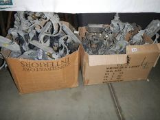 2 large boxes of metal wall lights - collect only