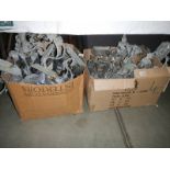 2 large boxes of metal wall lights - collect only